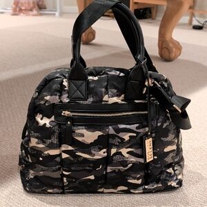 LSol And Selene Metallic Black and Gold Camouflage Bag